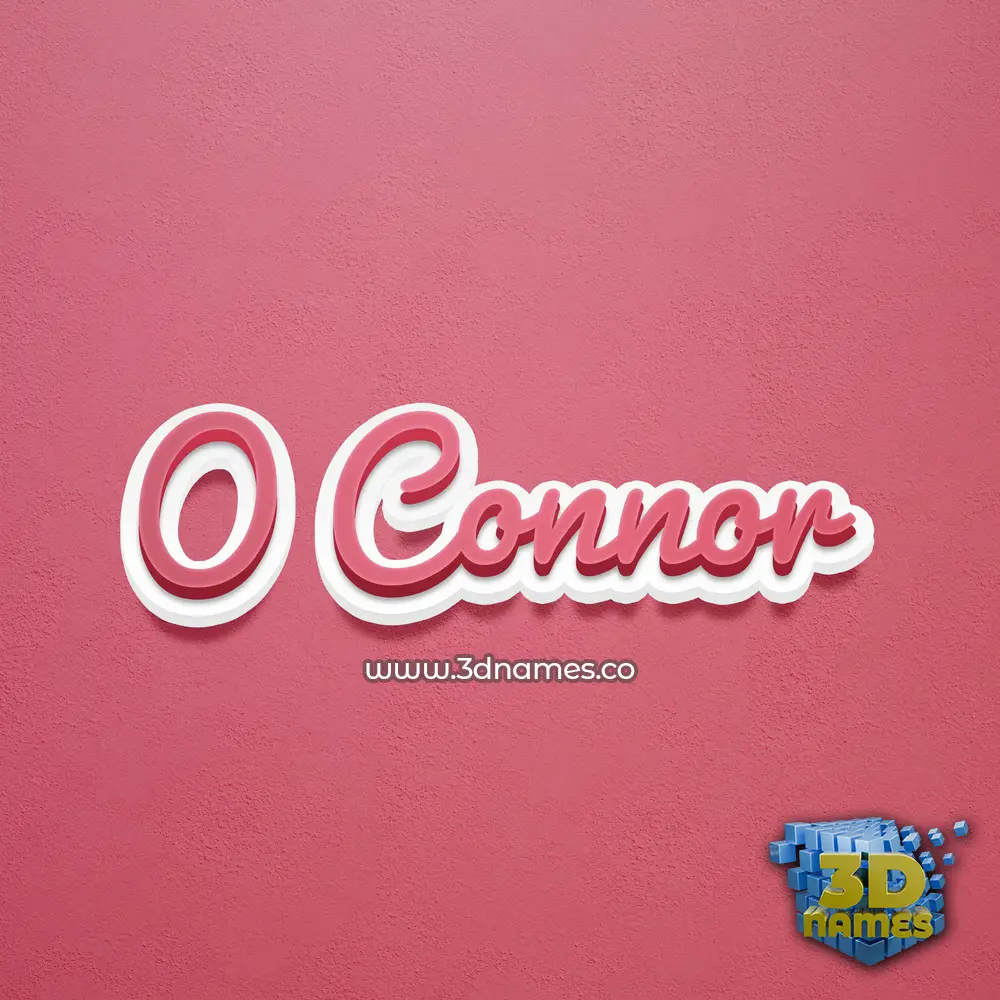 o connor in Red Scribble style - 3D name wallpaper