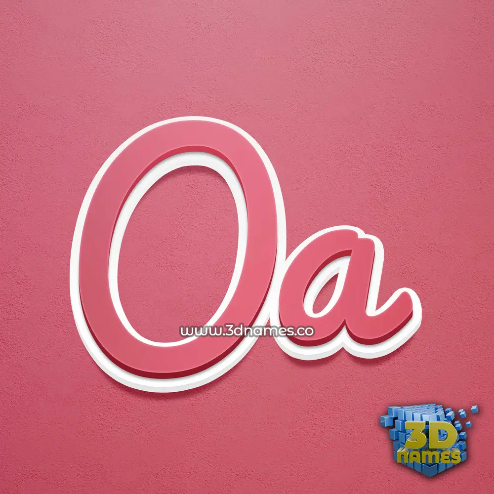 oa in Red Scribble style - 3D name wallpaper oa in Red Scribble style - 3D name wallpaper