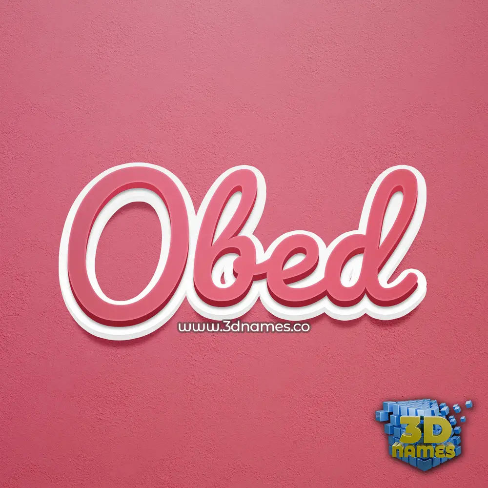 obed in Red Scribble style - 3D name wallpaper obed in Red Scribble style - 3D name wallpaper