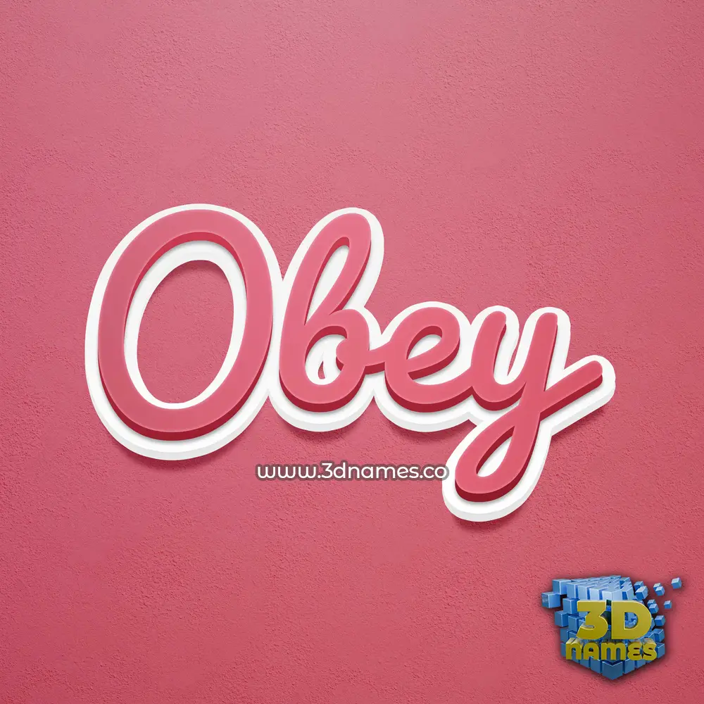 obey in Red Scribble style - 3D name wallpaper obey in Red Scribble style - 3D name wallpaper