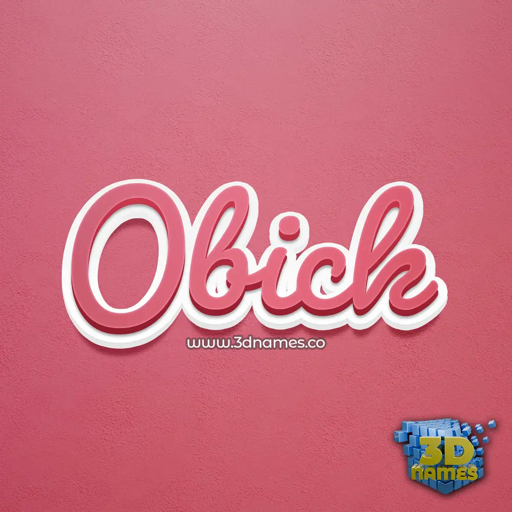 obick in Red Scribble style - 3D name wallpaper obick in Red Scribble style - 3D name wallpaper