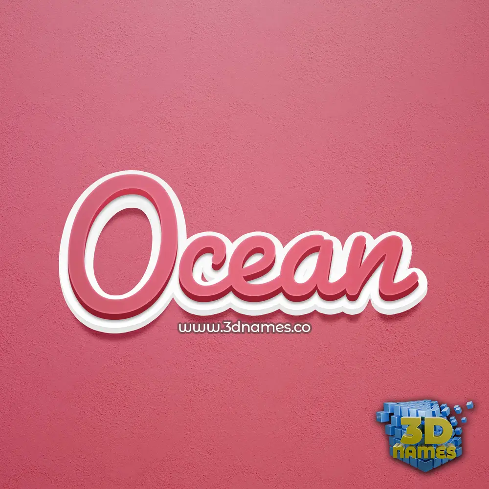 ocean in Red Scribble style - 3D name wallpaper ocean in Red Scribble style - 3D name wallpaper