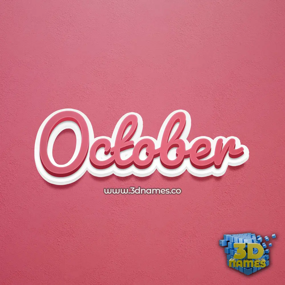 october in Red Scribble style - 3D name wallpaper october in Red Scribble style - 3D name wallpaper