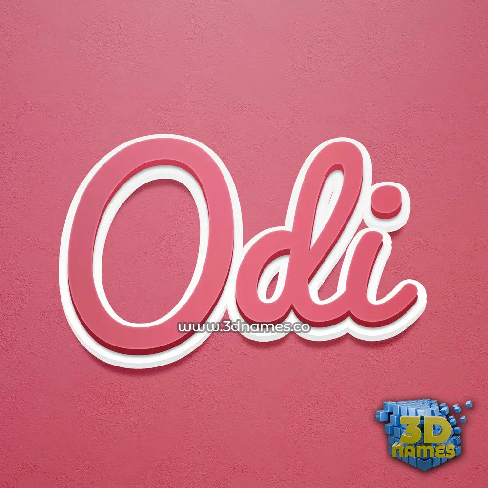 odi in Red Scribble style - 3D name wallpaper odi in Red Scribble style - 3D name wallpaper
