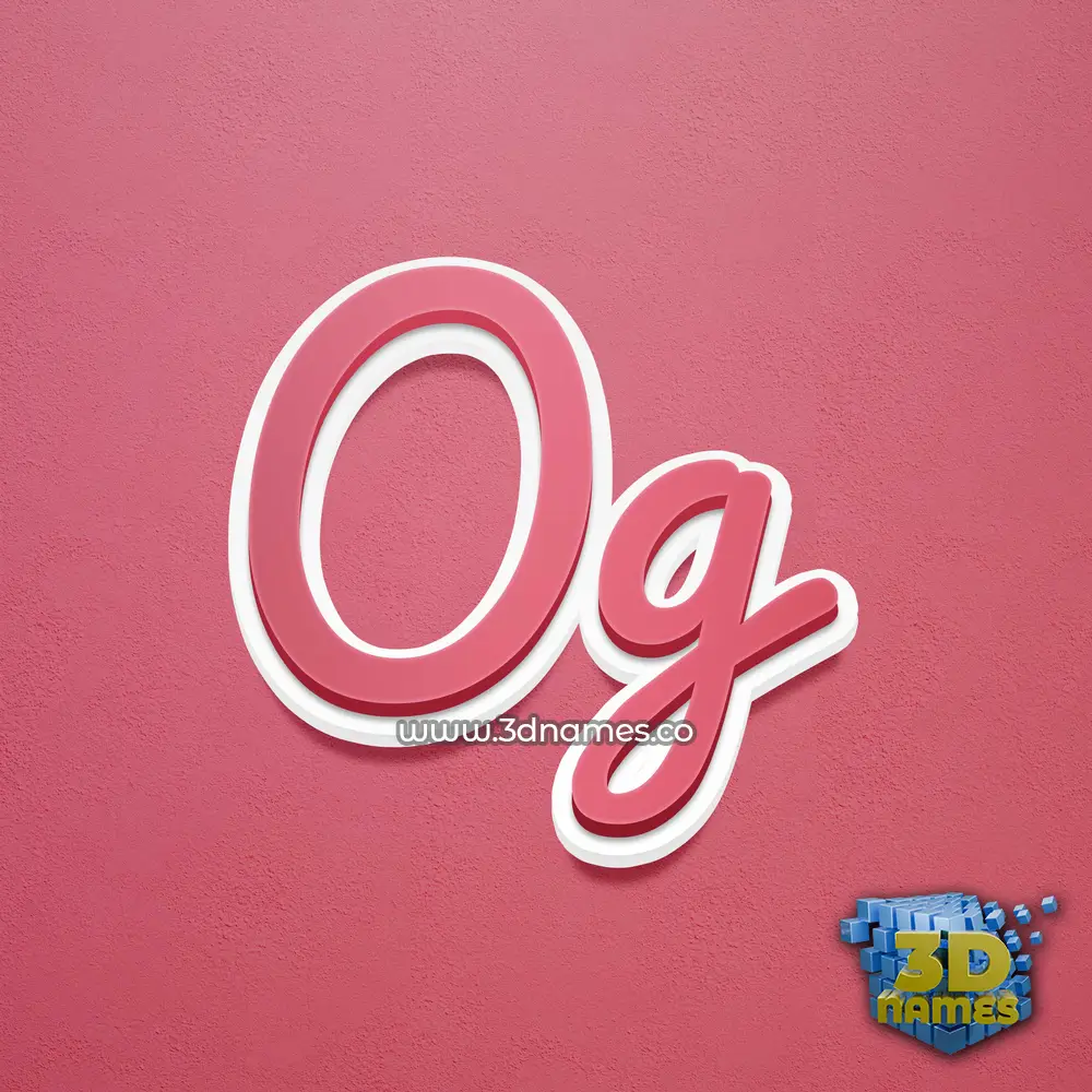 og in Red Scribble style - 3D name wallpaper og in Red Scribble style - 3D name wallpaper