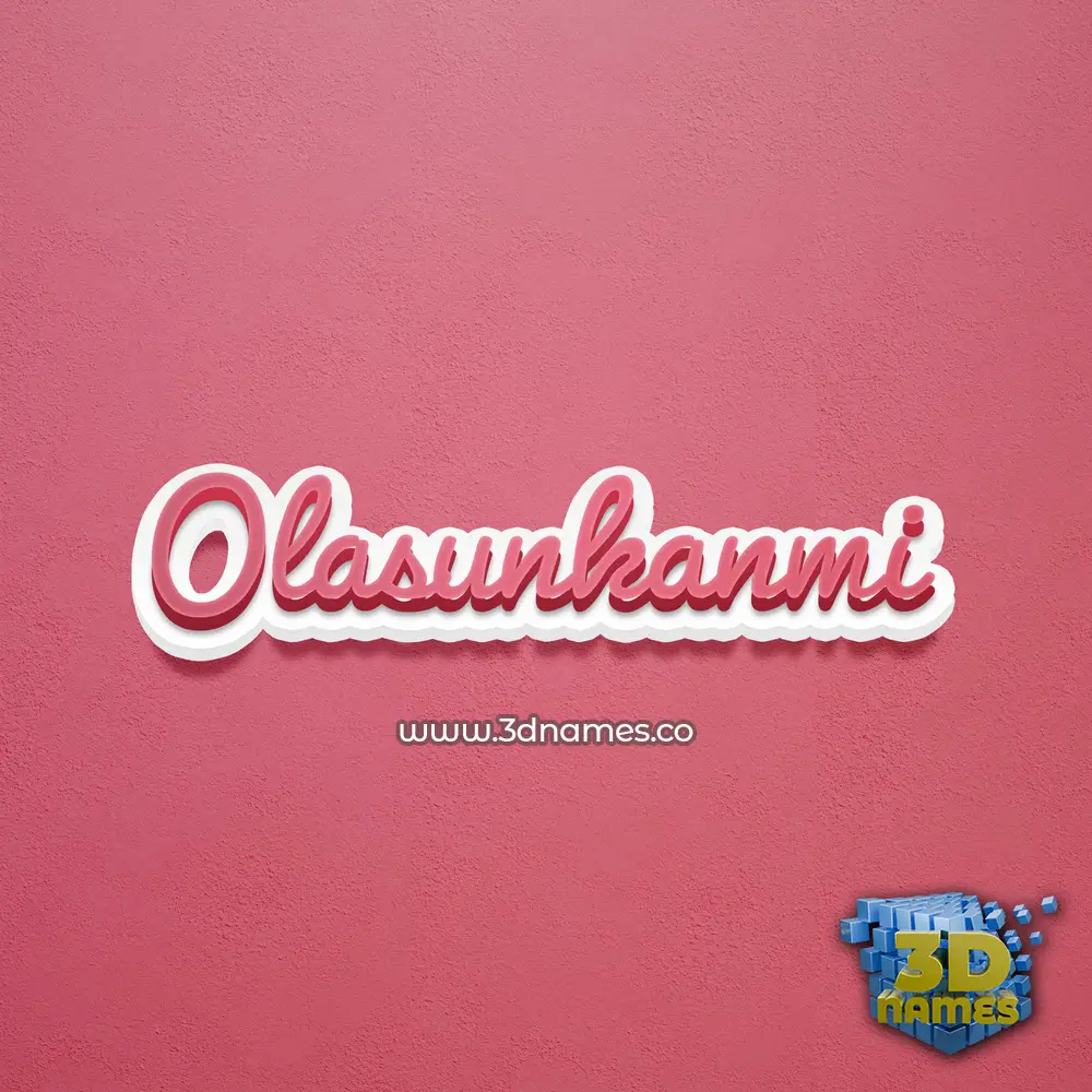 olasunkanmi in Red Scribble style - 3D name wallpaper