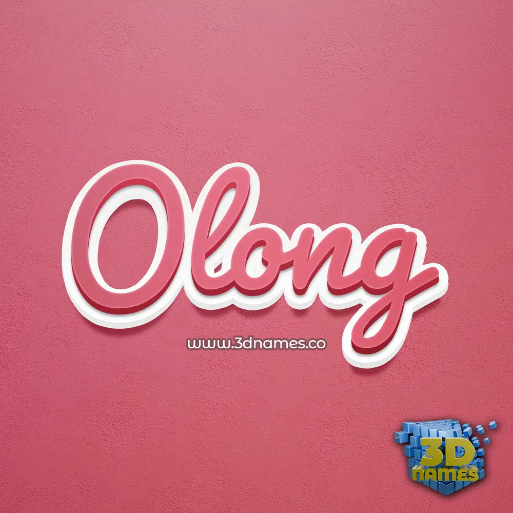 olong in Red Scribble style - 3D name wallpaper olong in Red Scribble style - 3D name wallpaper