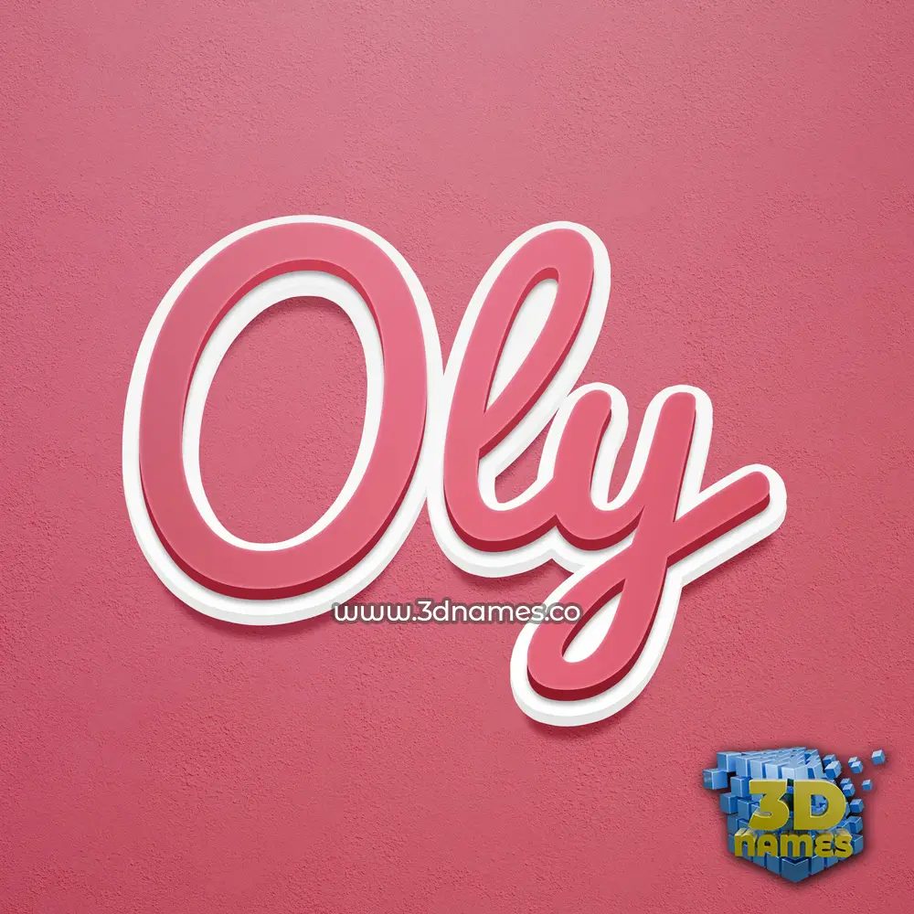 oly in Red Scribble style - 3D name wallpaper oly in Red Scribble style - 3D name wallpaper