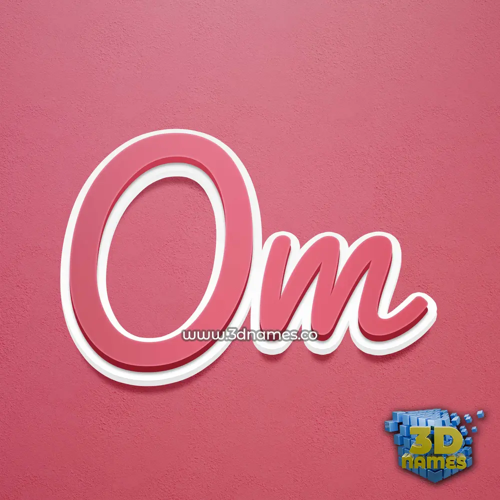 om in Red Scribble style - 3D name wallpaper om in Red Scribble style - 3D name wallpaper