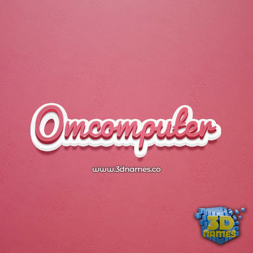 omcomputer in Red Scribble style - 3D name wallpaper omcomputer in Red Scribble style - 3D name wallpaper
