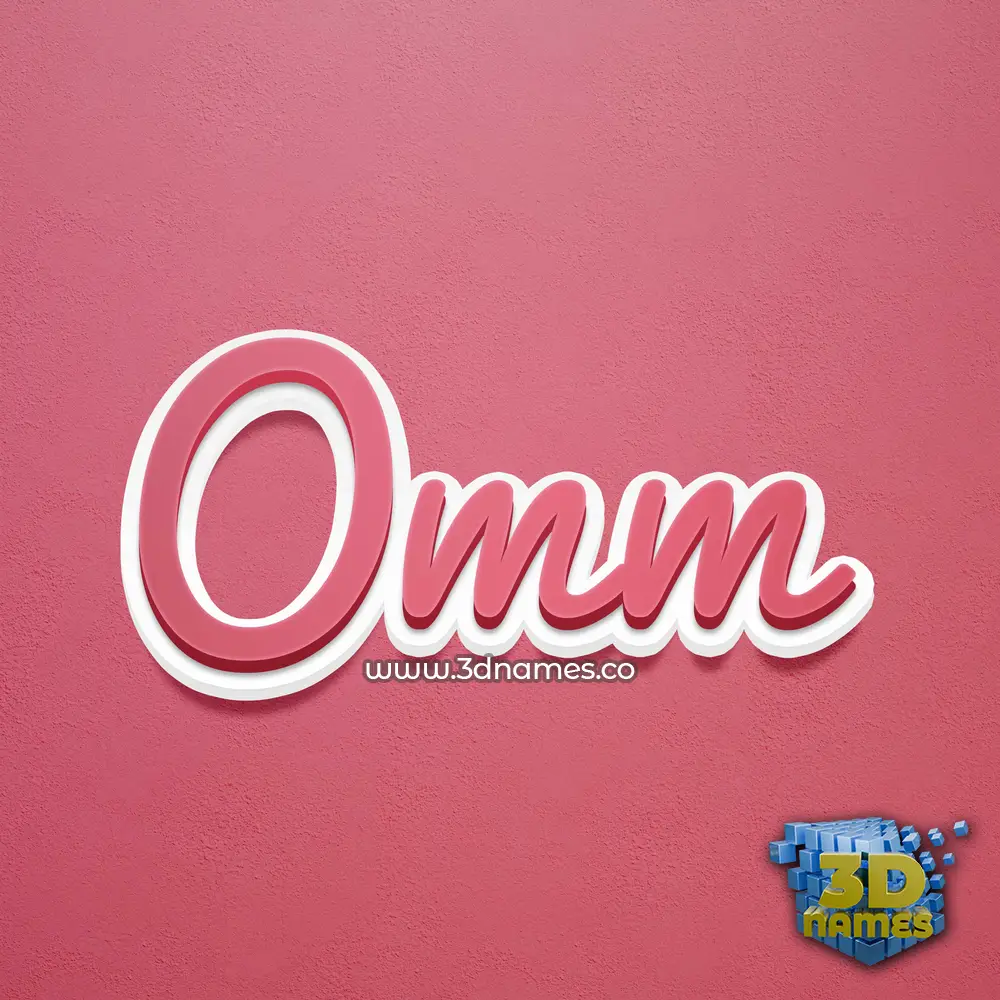 omm in Red Scribble style - 3D name wallpaper omm in Red Scribble style - 3D name wallpaper