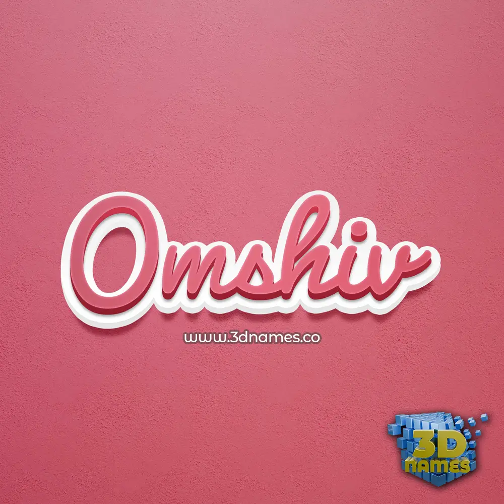 omshiv in Red Scribble style - 3D name wallpaper omshiv in Red Scribble style - 3D name wallpaper