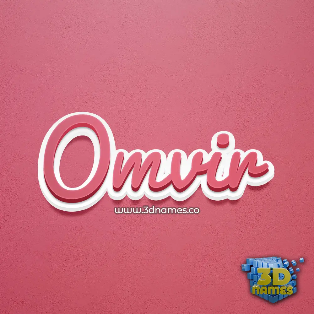omvir in Red Scribble style - 3D name wallpaper omvir in Red Scribble style - 3D name wallpaper