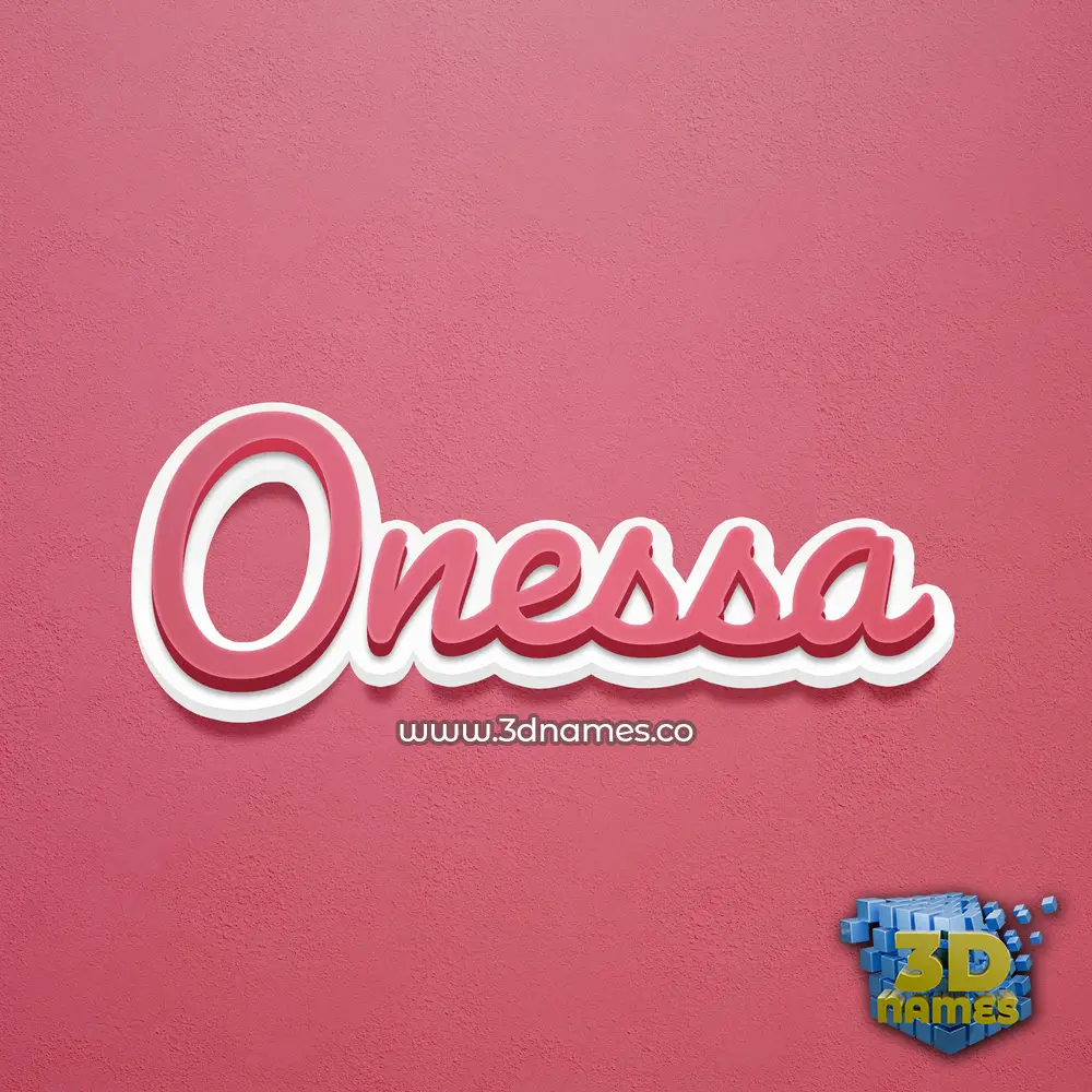 onessa in Red Scribble style - 3D name wallpaper