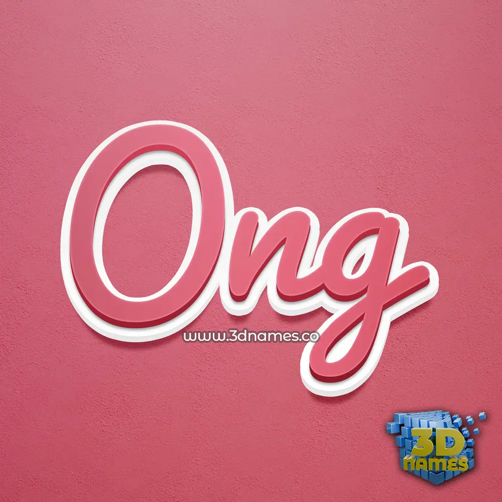 ong in Red Scribble style - 3D name wallpaper ong in Red Scribble style - 3D name wallpaper