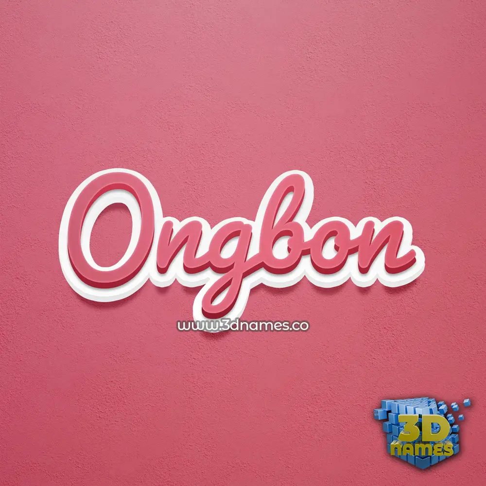 ongbon in Red Scribble style - 3D name wallpaper ongbon in Red Scribble style - 3D name wallpaper