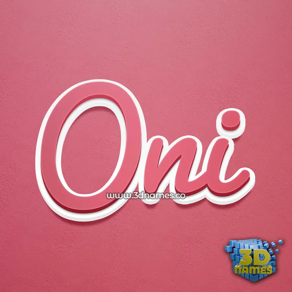 oni in Red Scribble style - 3D name wallpaper