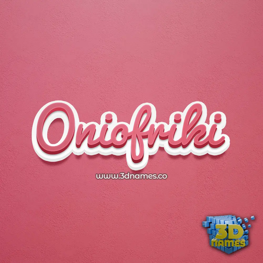 oniofriki in Red Scribble style - 3D name wallpaper oniofriki in Red Scribble style - 3D name wallpaper