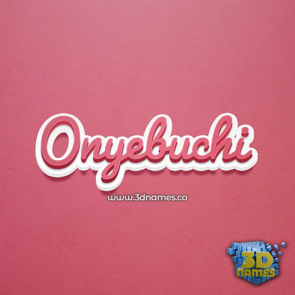 onyebuchi in Red Scribble style - 3D name wallpaper