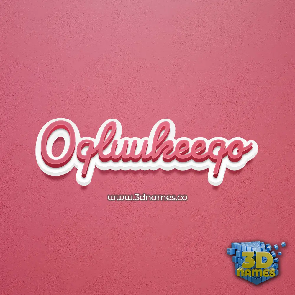 oqluukeeqo in Red Scribble style - 3D name wallpaper oqluukeeqo in Red Scribble style - 3D name wallpaper