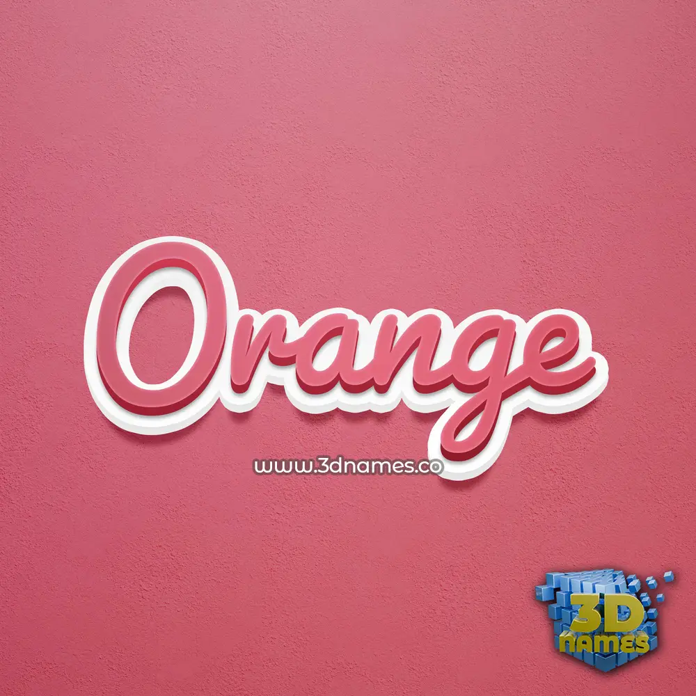 orange in Red Scribble style - 3D name wallpaper orange in Red Scribble style - 3D name wallpaper