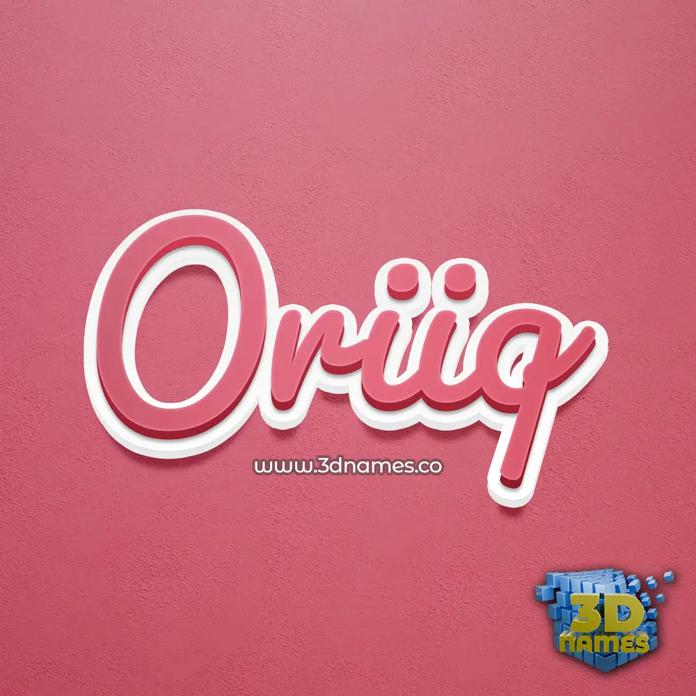 oriiq in Red Scribble style - 3D name wallpaper oriiq in Red Scribble style - 3D name wallpaper