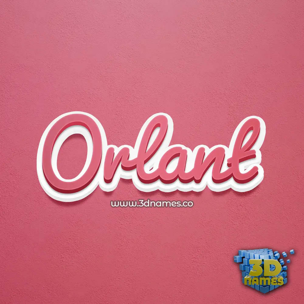 orlant in Red Scribble style - 3D name wallpaper
