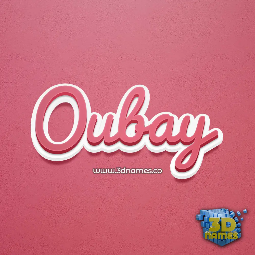 oubay in Red Scribble style - 3D name wallpaper oubay in Red Scribble style - 3D name wallpaper