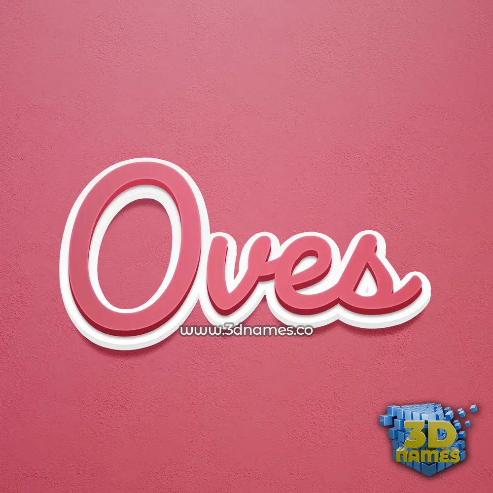 oves in Red Scribble style - 3D name wallpaper oves in Red Scribble style - 3D name wallpaper