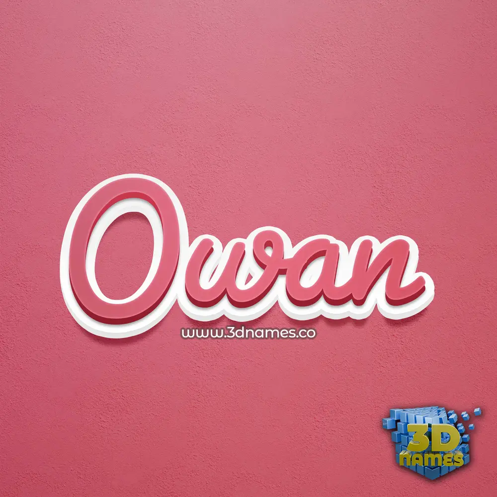 owan in Red Scribble style - 3D name wallpaper owan in Red Scribble style - 3D name wallpaper