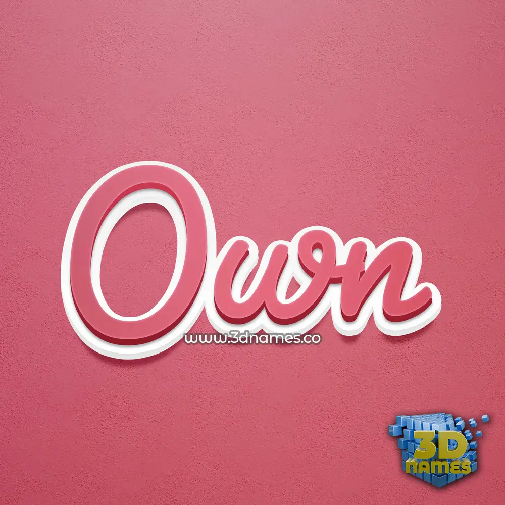 own in Red Scribble style - 3D name wallpaper