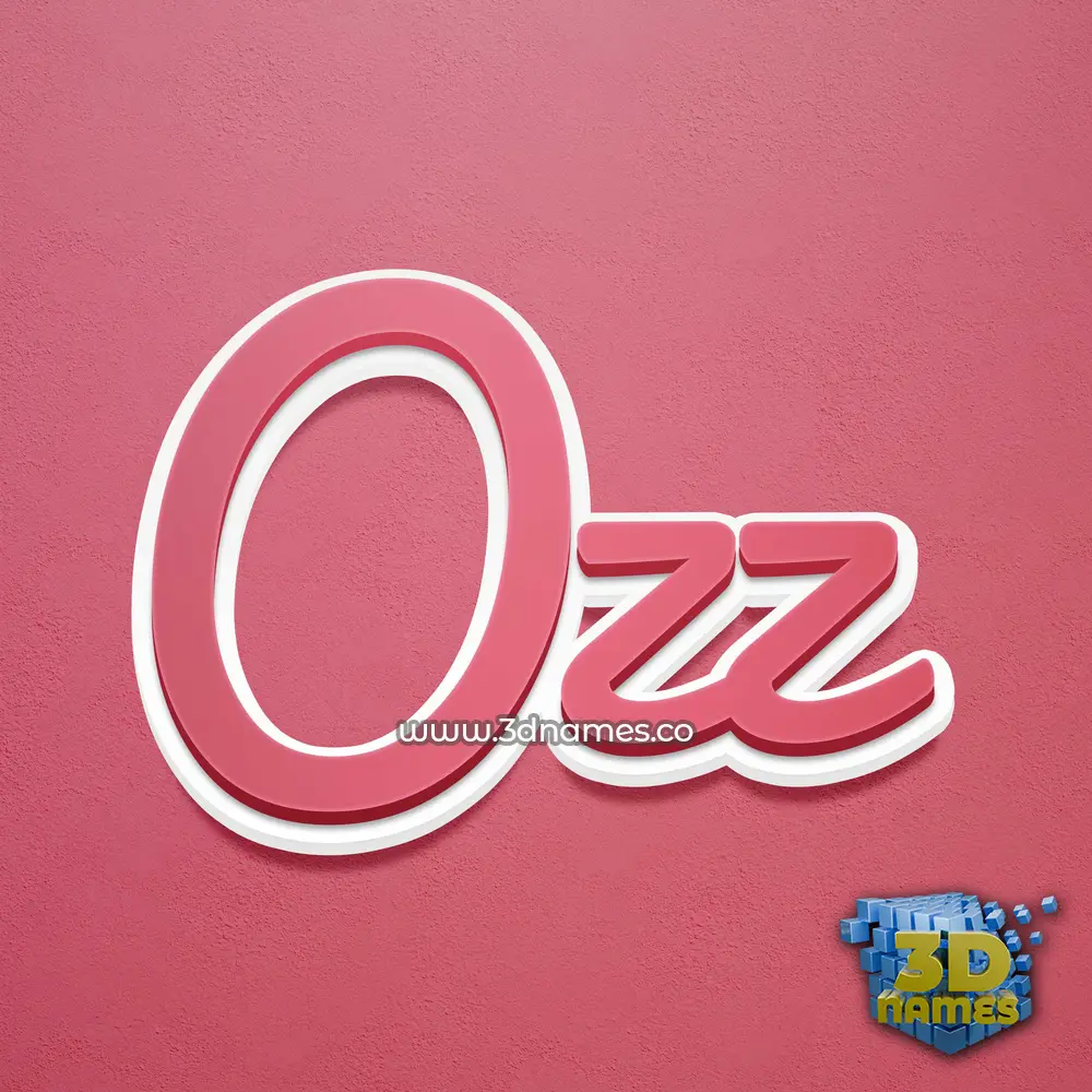 ozz in Red Scribble style - 3D name wallpaper
