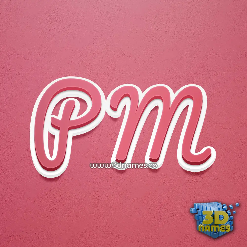 p m in Red Scribble style - 3D name wallpaper p m in Red Scribble style - 3D name wallpaper