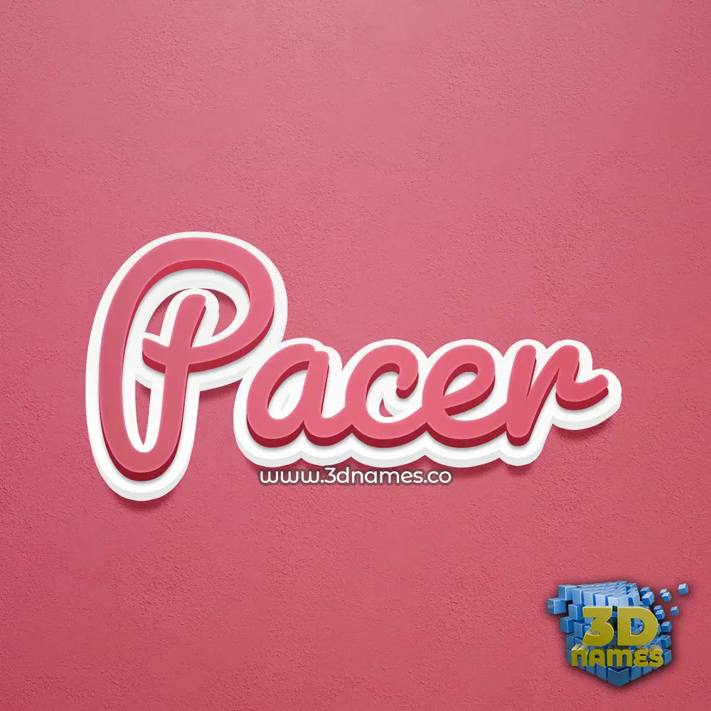 pacer in Red Scribble style - 3D name wallpaper