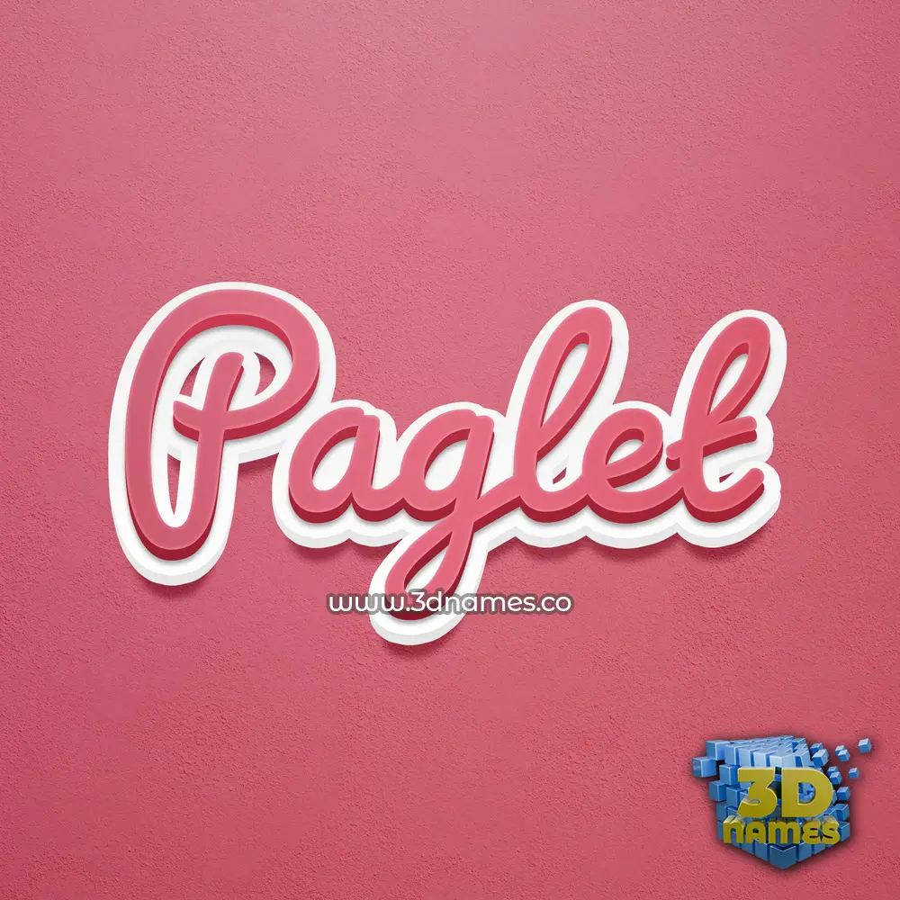 paglet in Red Scribble style - 3D name wallpaper paglet in Red Scribble style - 3D name wallpaper