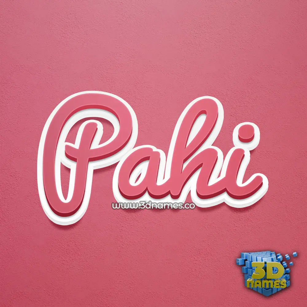 pahi in Red Scribble style - 3D name wallpaper pahi in Red Scribble style - 3D name wallpaper