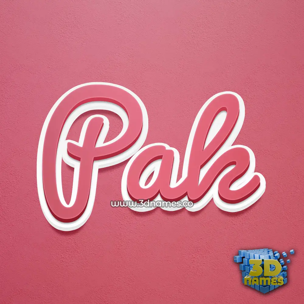 pak in Red Scribble style - 3D name wallpaper pak in Red Scribble style - 3D name wallpaper