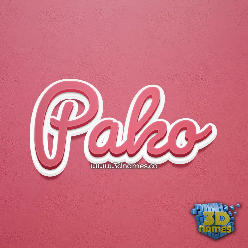 pako in Red Scribble style - 3D name wallpaper pako in Red Scribble style - 3D name wallpaper