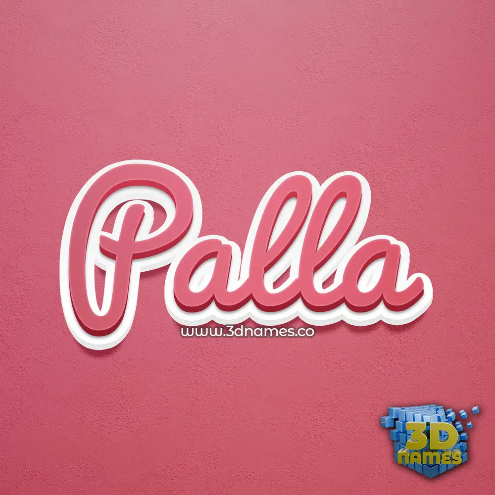 palla in Red Scribble style - 3D name wallpaper palla in Red Scribble style - 3D name wallpaper