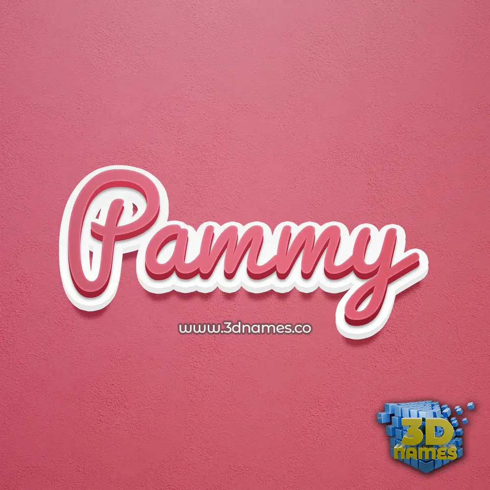 pammy in Red Scribble style - 3D name wallpaper