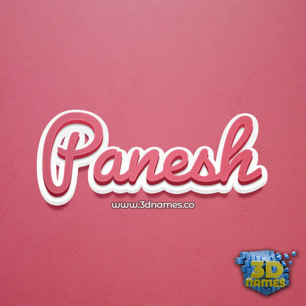 panesh in Red Scribble style - 3D name wallpaper panesh in Red Scribble style - 3D name wallpaper