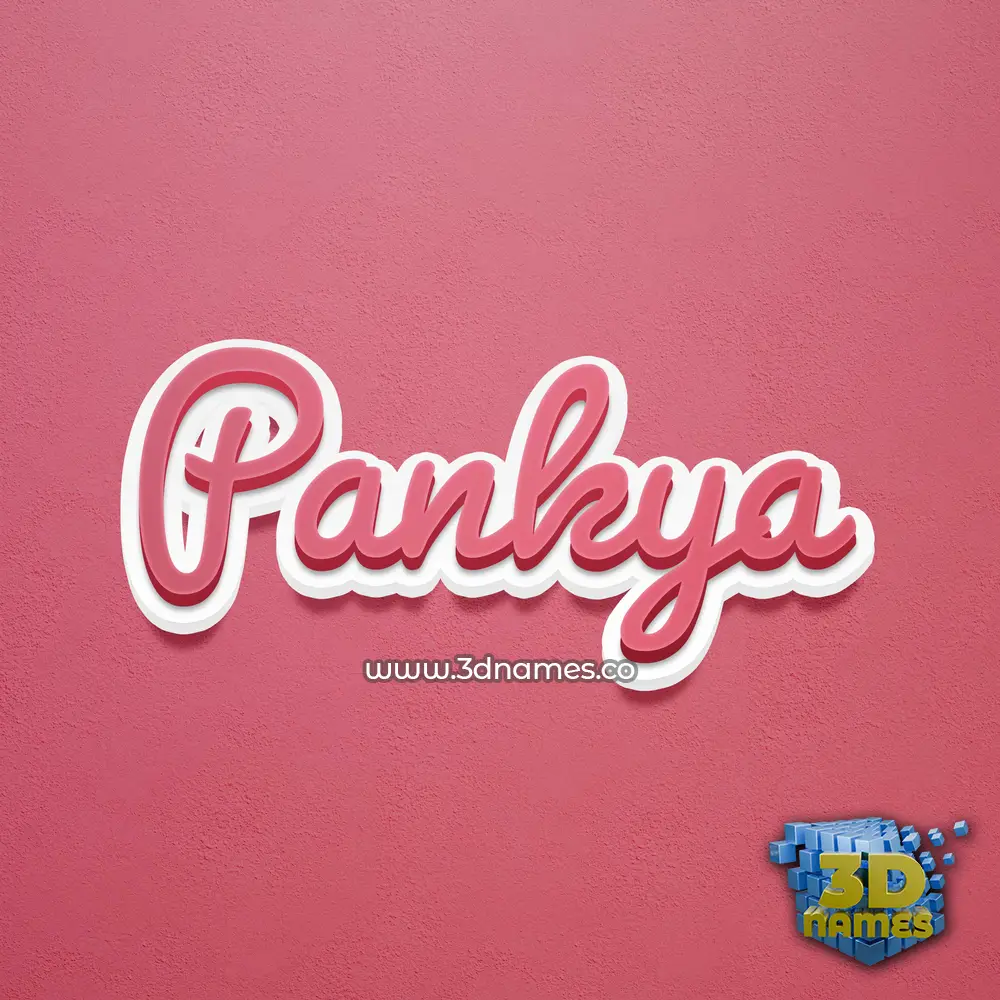 pankya in Red Scribble style - 3D name wallpaper