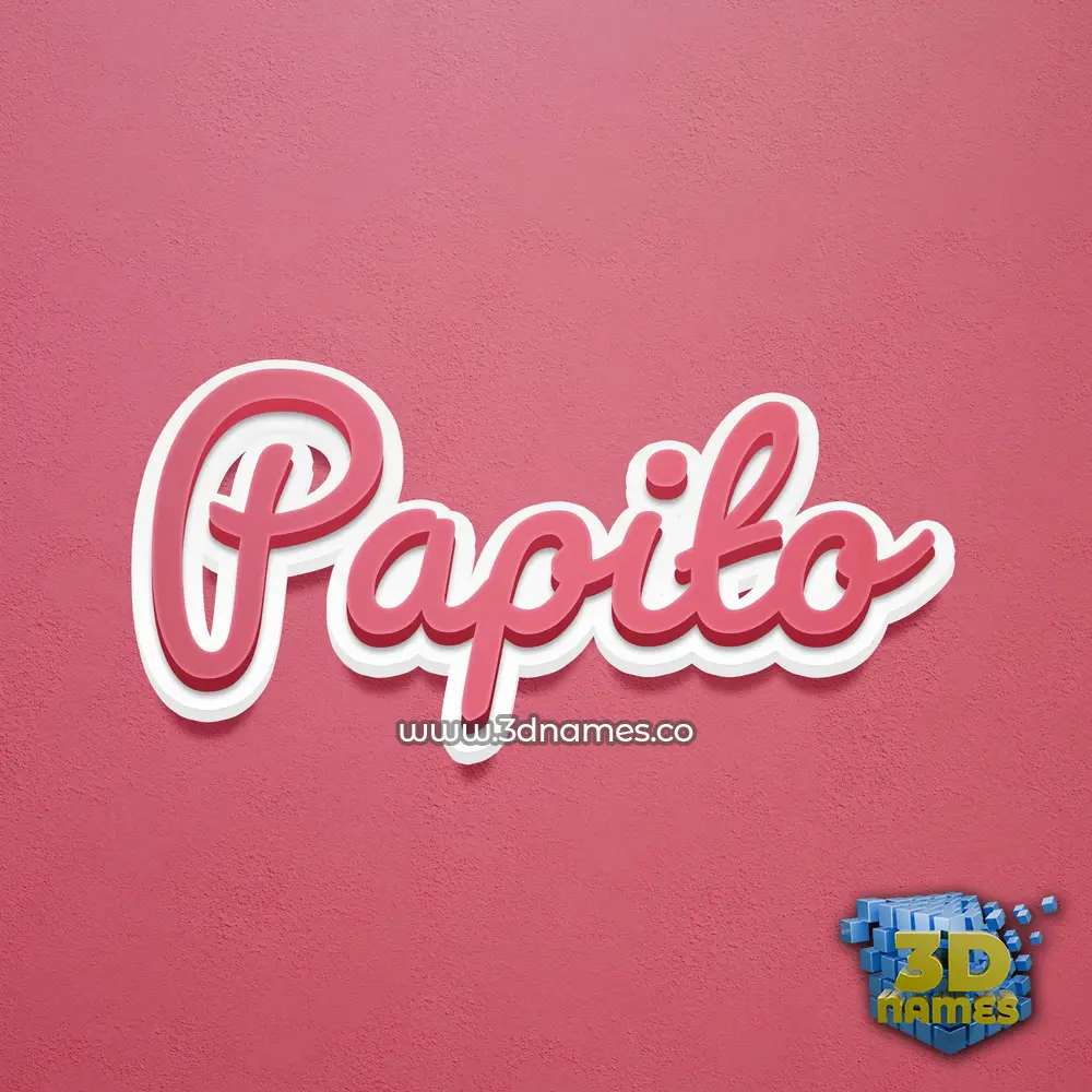 papito in Red Scribble style - 3D name wallpaper