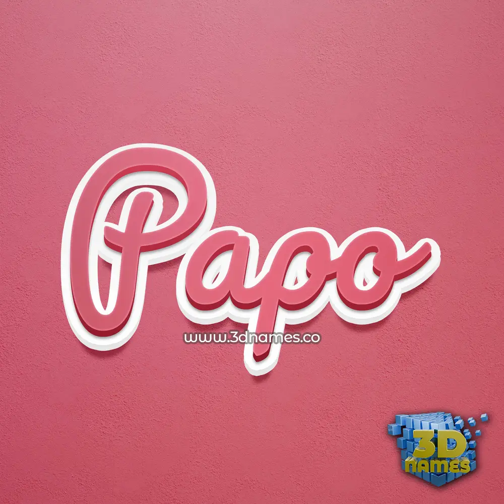 papo in Red Scribble style - 3D name wallpaper papo in Red Scribble style - 3D name wallpaper