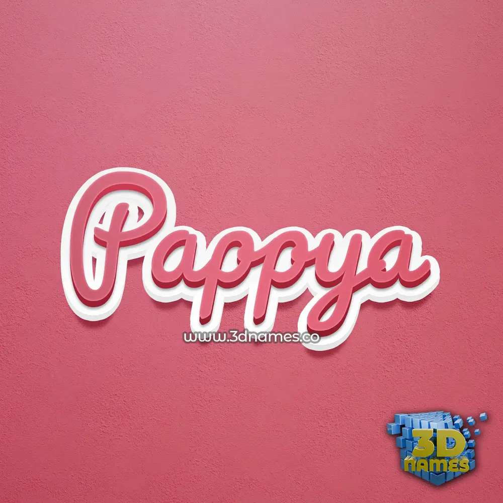 pappya in Red Scribble style - 3D name wallpaper pappya in Red Scribble style - 3D name wallpaper