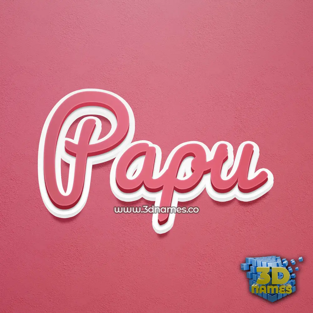 papu in Red Scribble style - 3D name wallpaper papu in Red Scribble style - 3D name wallpaper