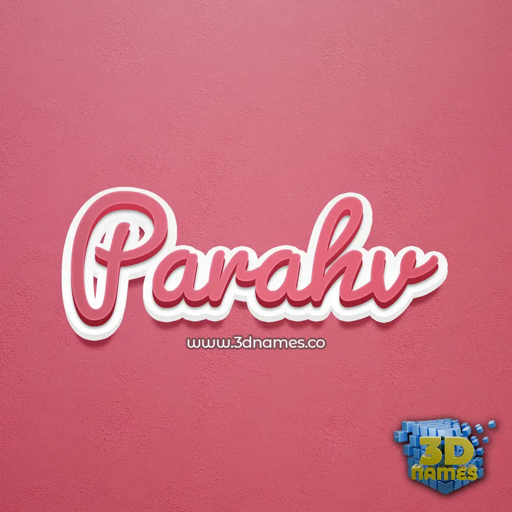 parahv in Red Scribble style - 3D name wallpaper