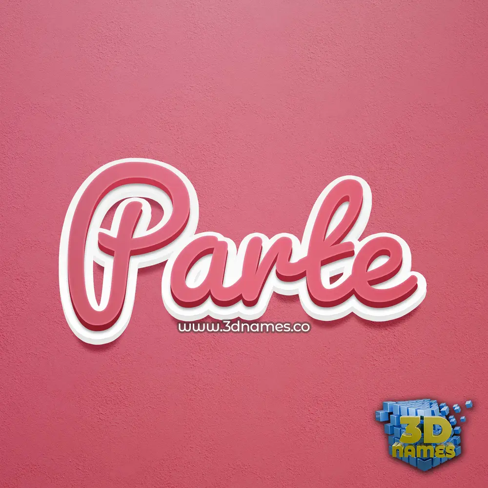 parte in Red Scribble style - 3D name wallpaper parte in Red Scribble style - 3D name wallpaper
