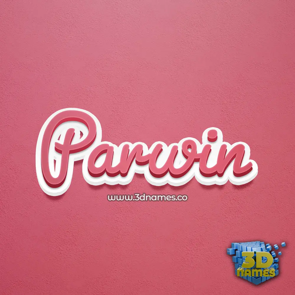 parwin in Red Scribble style - 3D name wallpaper