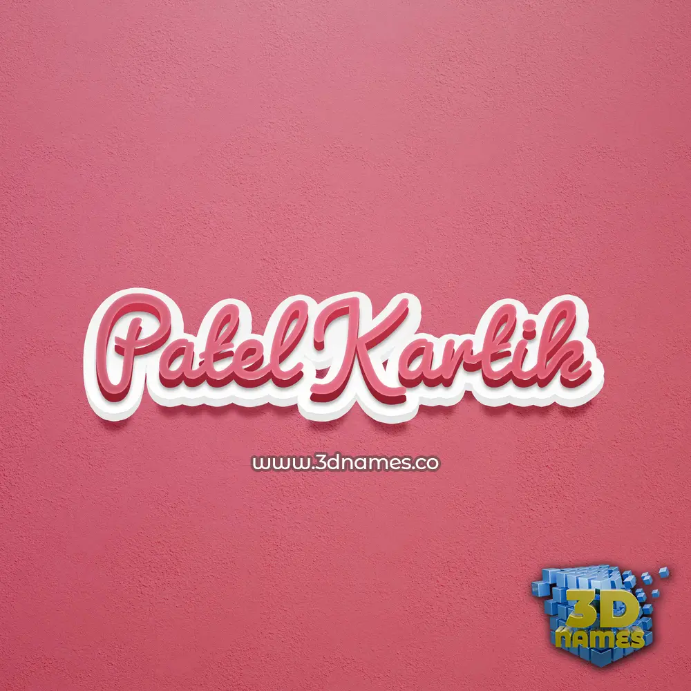 patel kartik in Red Scribble style - 3D name wallpaper patel kartik in Red Scribble style - 3D name wallpaper